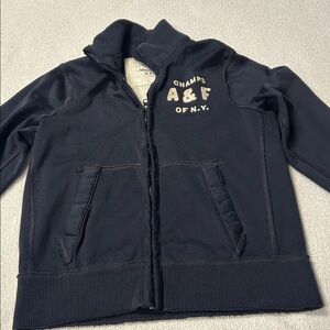 Abercrombie & Fitch Dark Blue Zip-Up Hoodie